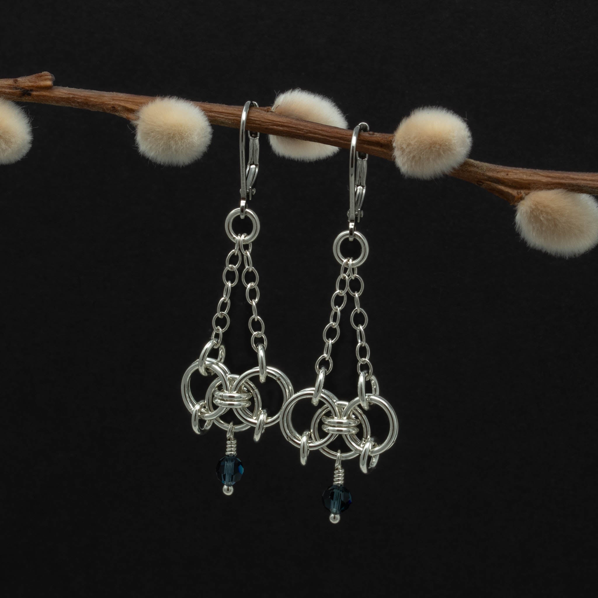 【BLACKPURPLE】23FW★ Luminary symbol earrings Amazon.com: fxmimior Silver Long Flower Earrings Purple